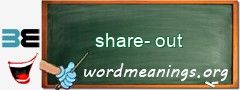 WordMeaning blackboard for share-out